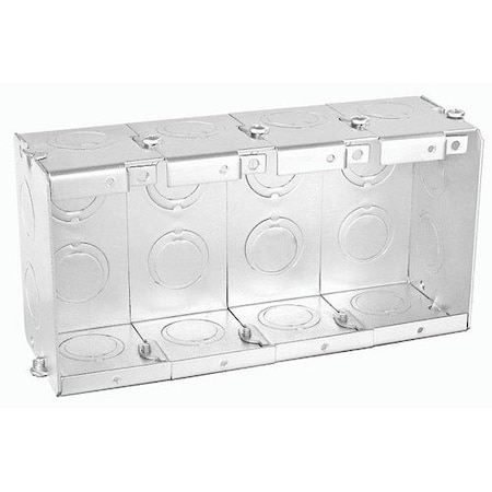 Southwire Electrical Box, 56 cu in, Masonry Box Type, 4 Gangs, Steel TB-425-G